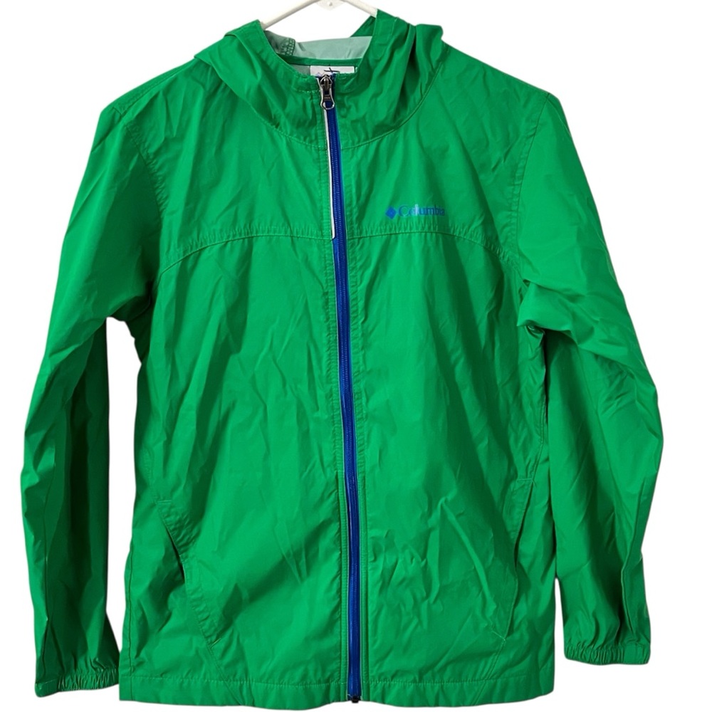Columbia Glennaker Green Rain Jacket Windbreaker Boys Unisex Large 14-16 GUC